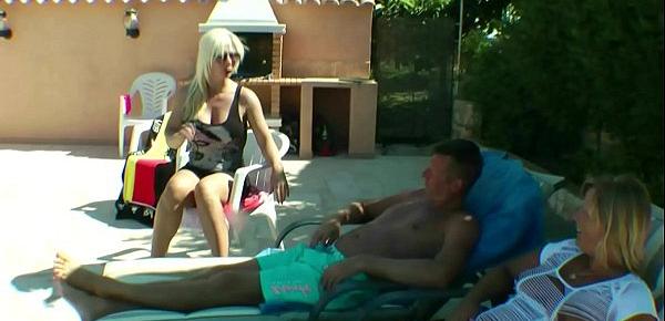  GERMAN WIFE MADE HUSBAND TO CUCKOLD AND FUCK BOY AT HOLIDAY